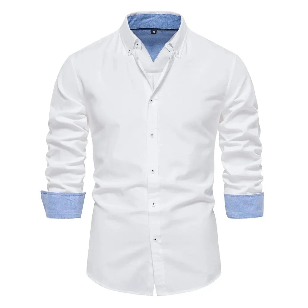 Camisa Social de Hombre Manga Larga Oxford