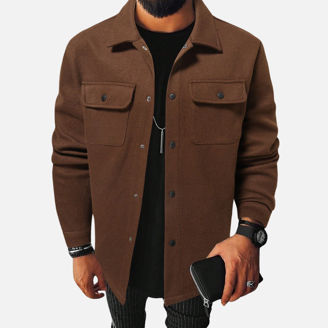Campera Masculina Abotonada – Estilo Clásico con Toque Contemporáneo