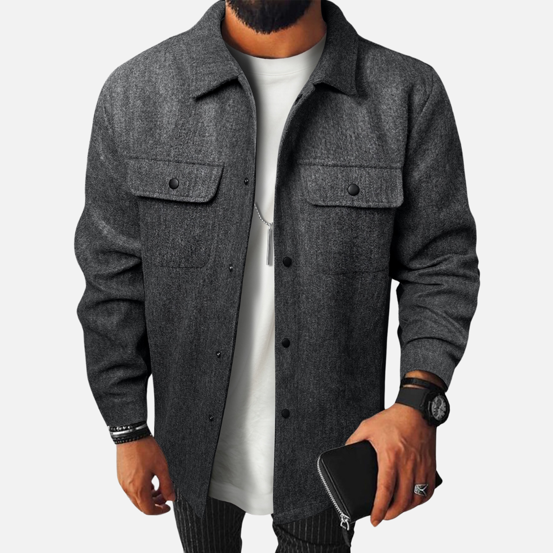 Campera Masculina Abotonada – Estilo Clásico con Toque Contemporáneo