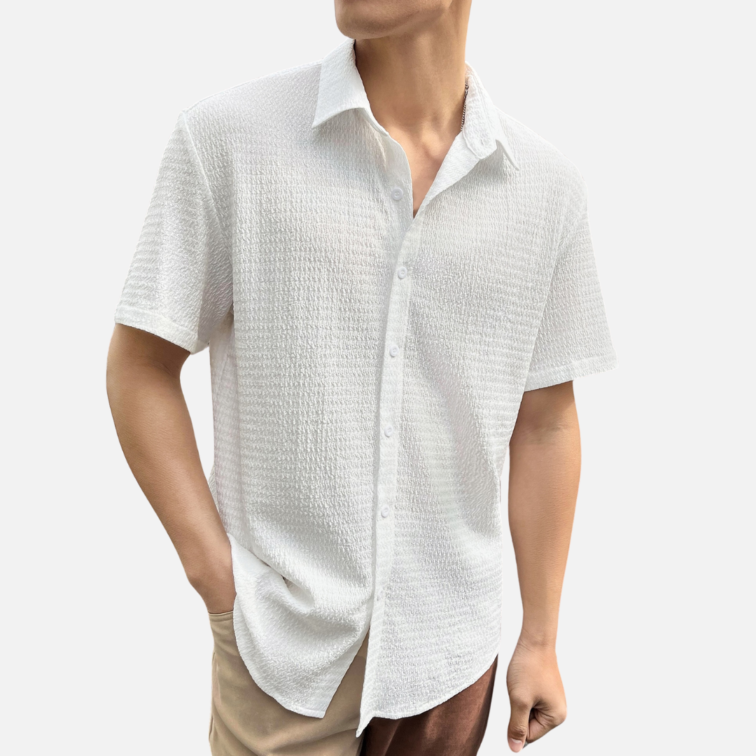 Avero AV80 – Camisa de Manga Corta Relaxed Fit para Hombre
