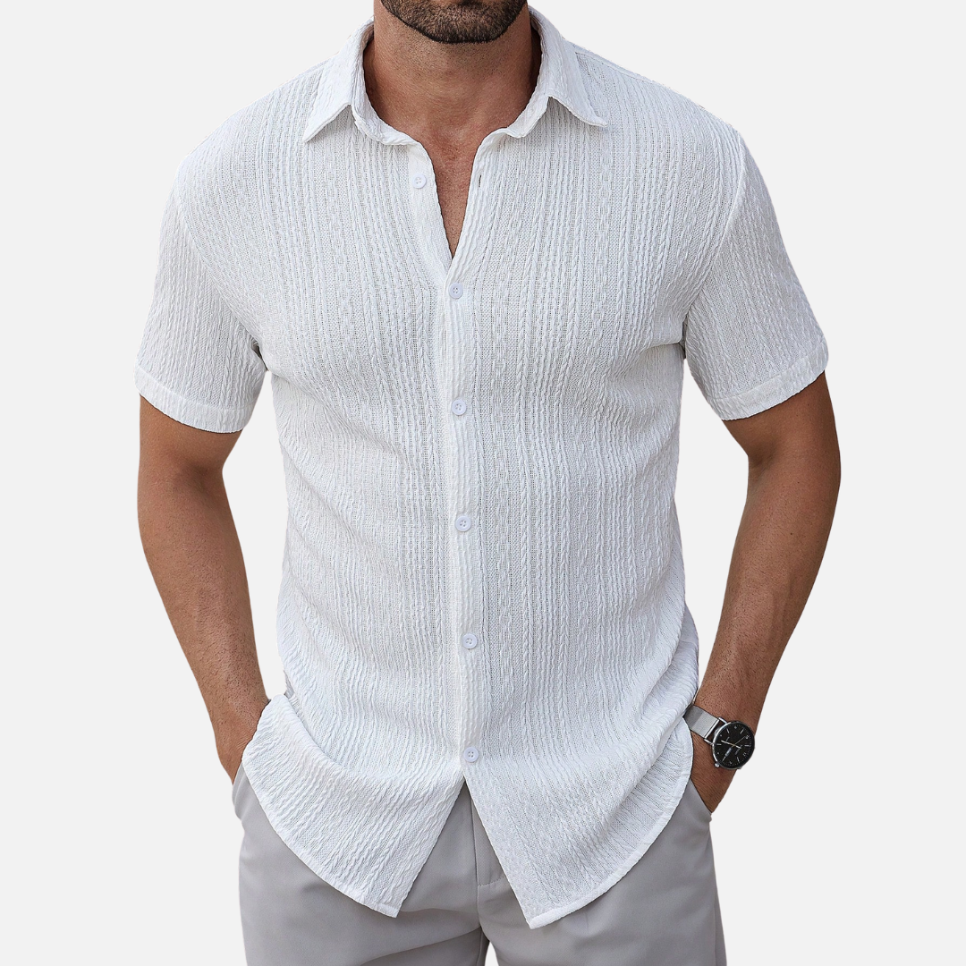 Avero AV12 – Camisa Casual de Manga Corta para Hombre