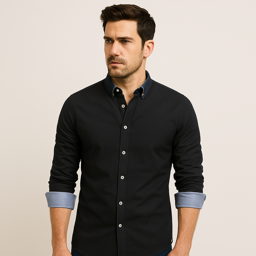 Camisa Social de Hombre Manga Larga Oxford