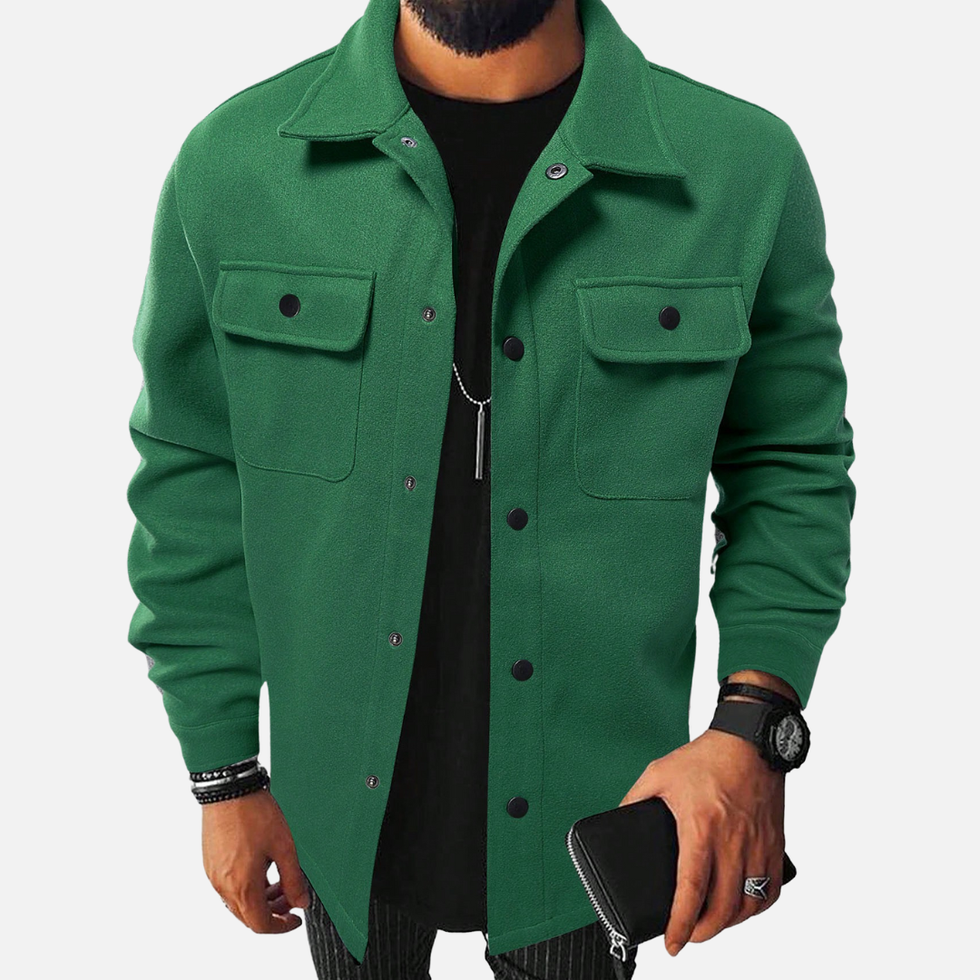 Campera Masculina Abotonada – Estilo Clásico con Toque Contemporáneo