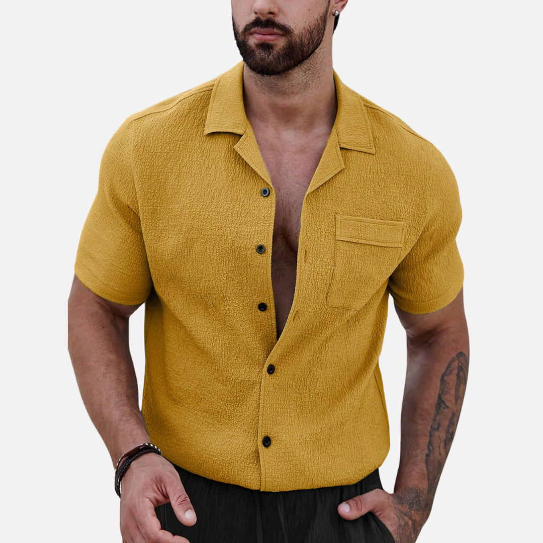 Avero AV64 Men’s Short-Sleeve Shirt with Front Pockets