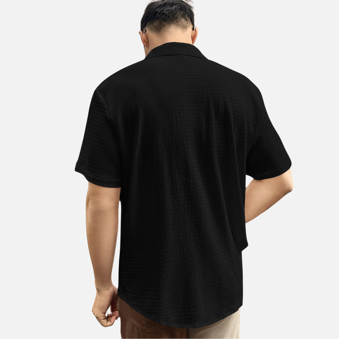 Avero AV80 – Camisa de Manga Corta Relaxed Fit para Hombre
