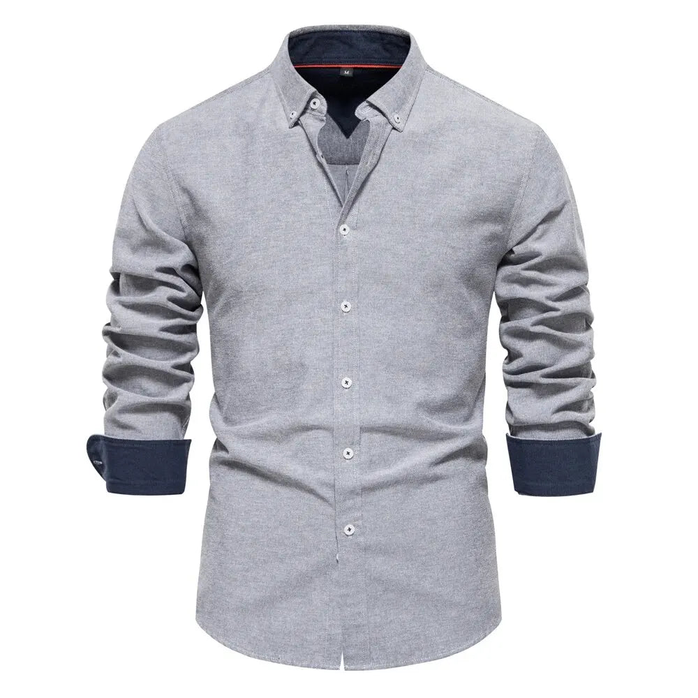 Camisa Social de Hombre Manga Larga Oxford