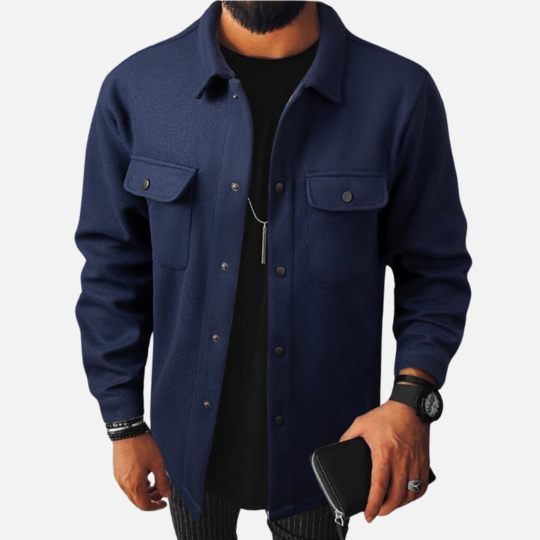 Campera Masculina Abotonada – Estilo Clásico con Toque Contemporáneo