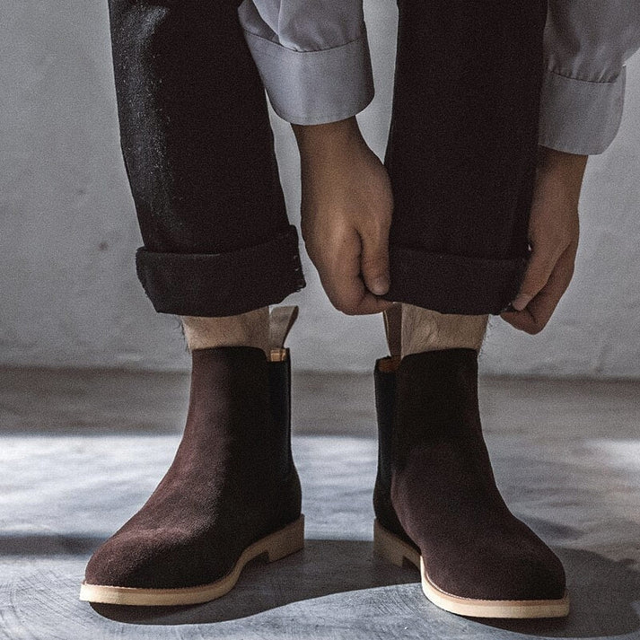 Avero AV249 – Botas Chelsea de Cuero para Hombre