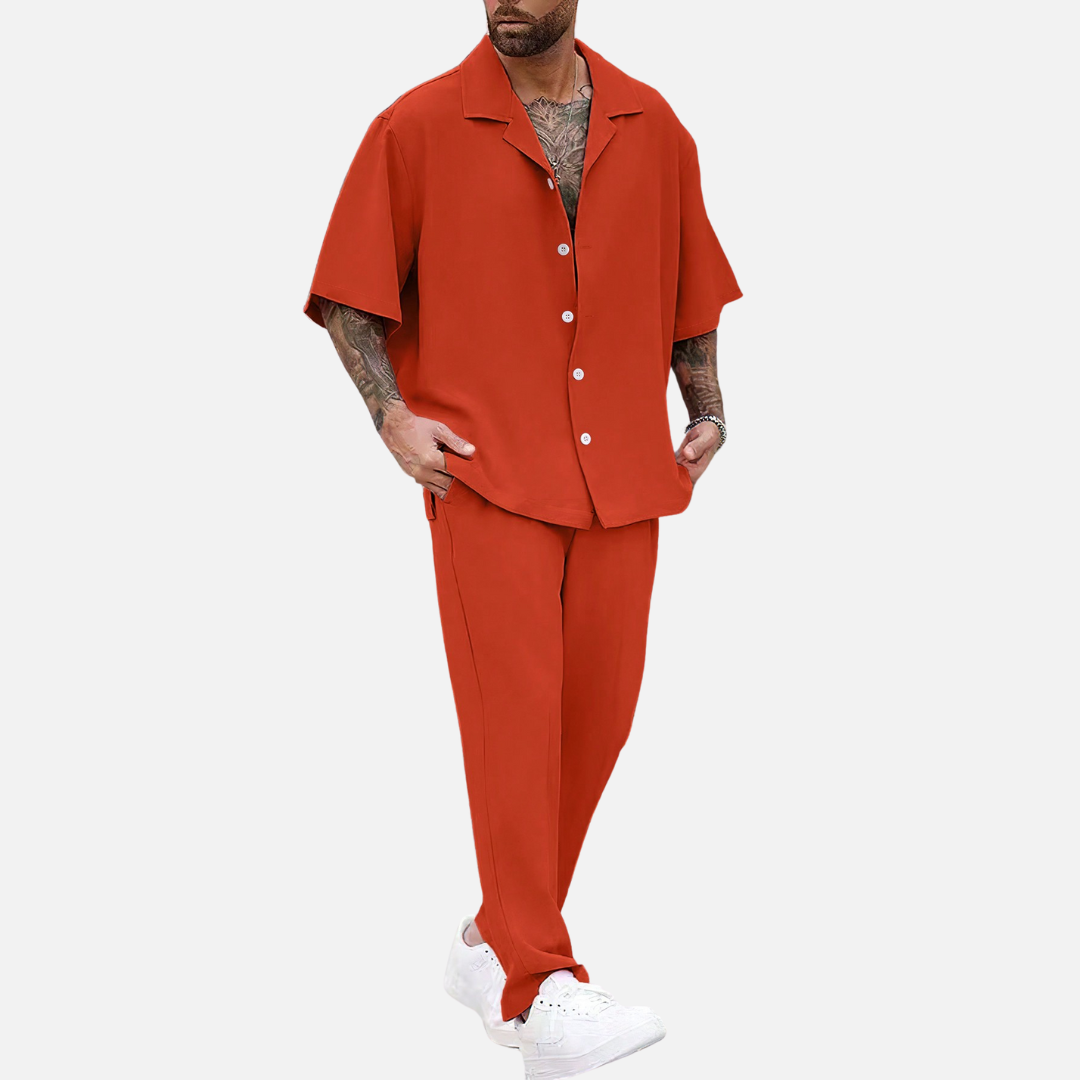 Avero AV15 – Conjunto Camisa y Pantalón para Hombre