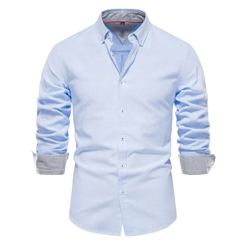 Camisa Social de Hombre Manga Larga Oxford