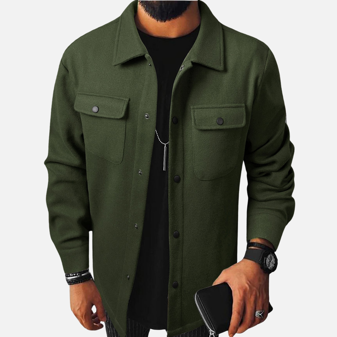 Campera Masculina Abotonada – Estilo Clásico con Toque Contemporáneo