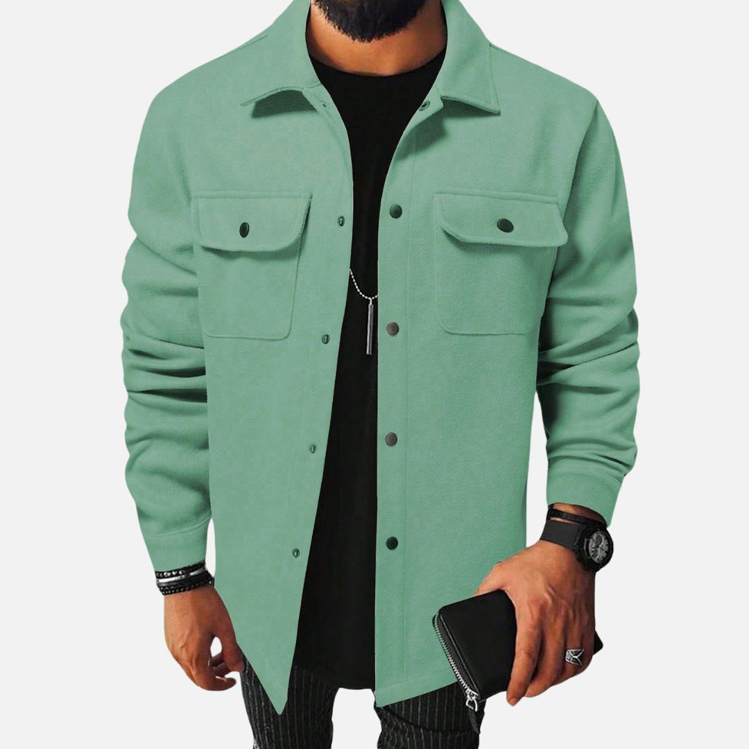 Campera Masculina Abotonada – Estilo Clásico con Toque Contemporáneo