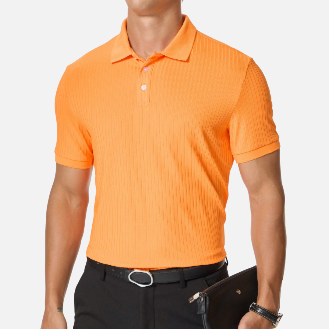 Avero AV49 – Polo Tejido Acanalado para Hombre