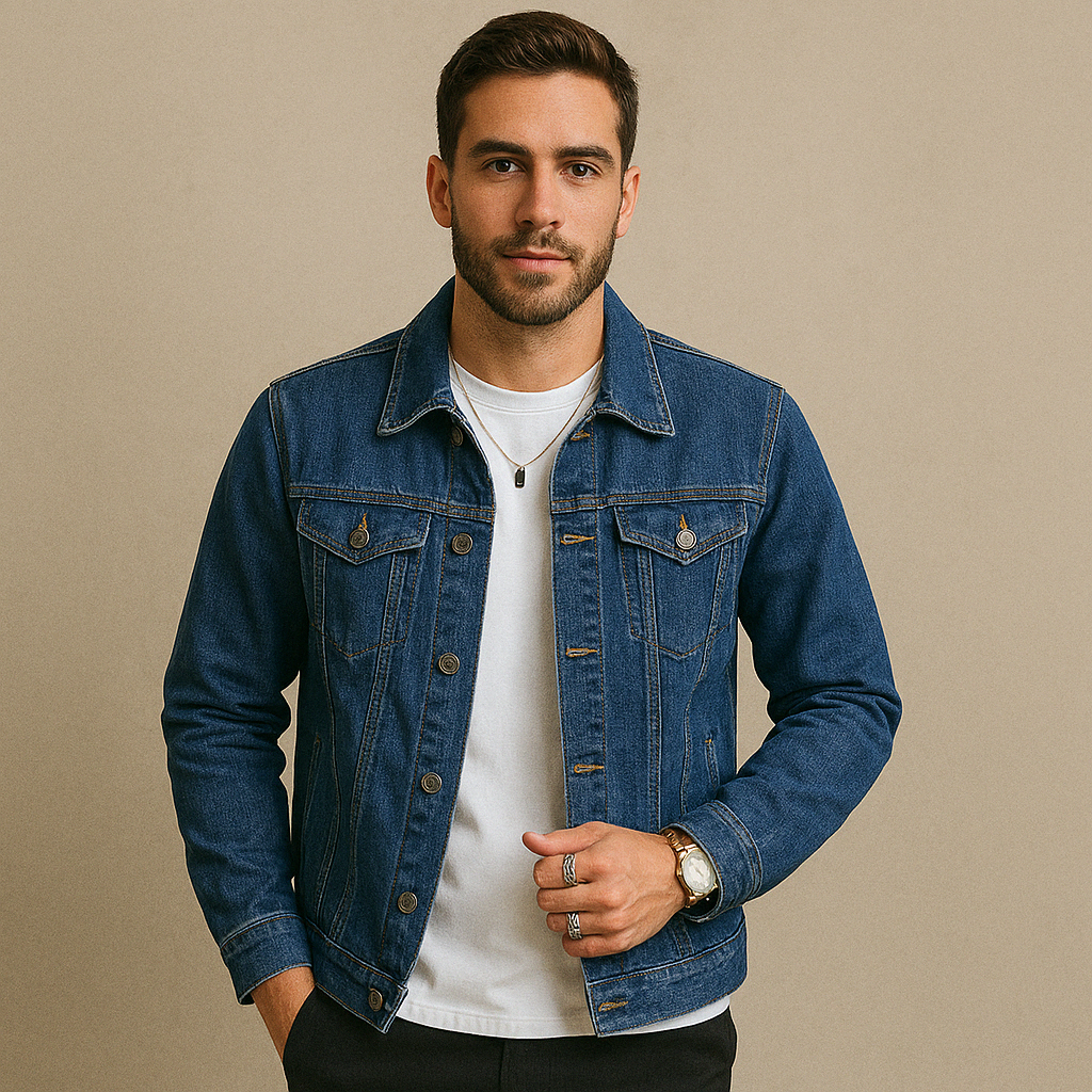 Campera de Jean Slim para Hombre