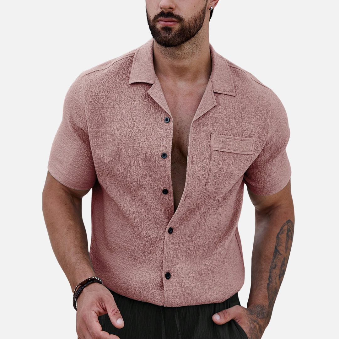 Avero AV64 Men’s Short-Sleeve Shirt with Front Pockets