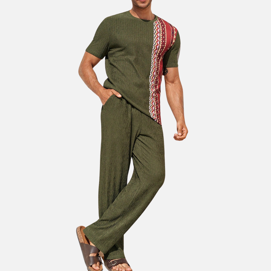 Avero AV30 Conjunto de Remera y Pantalón Corto para Hombre