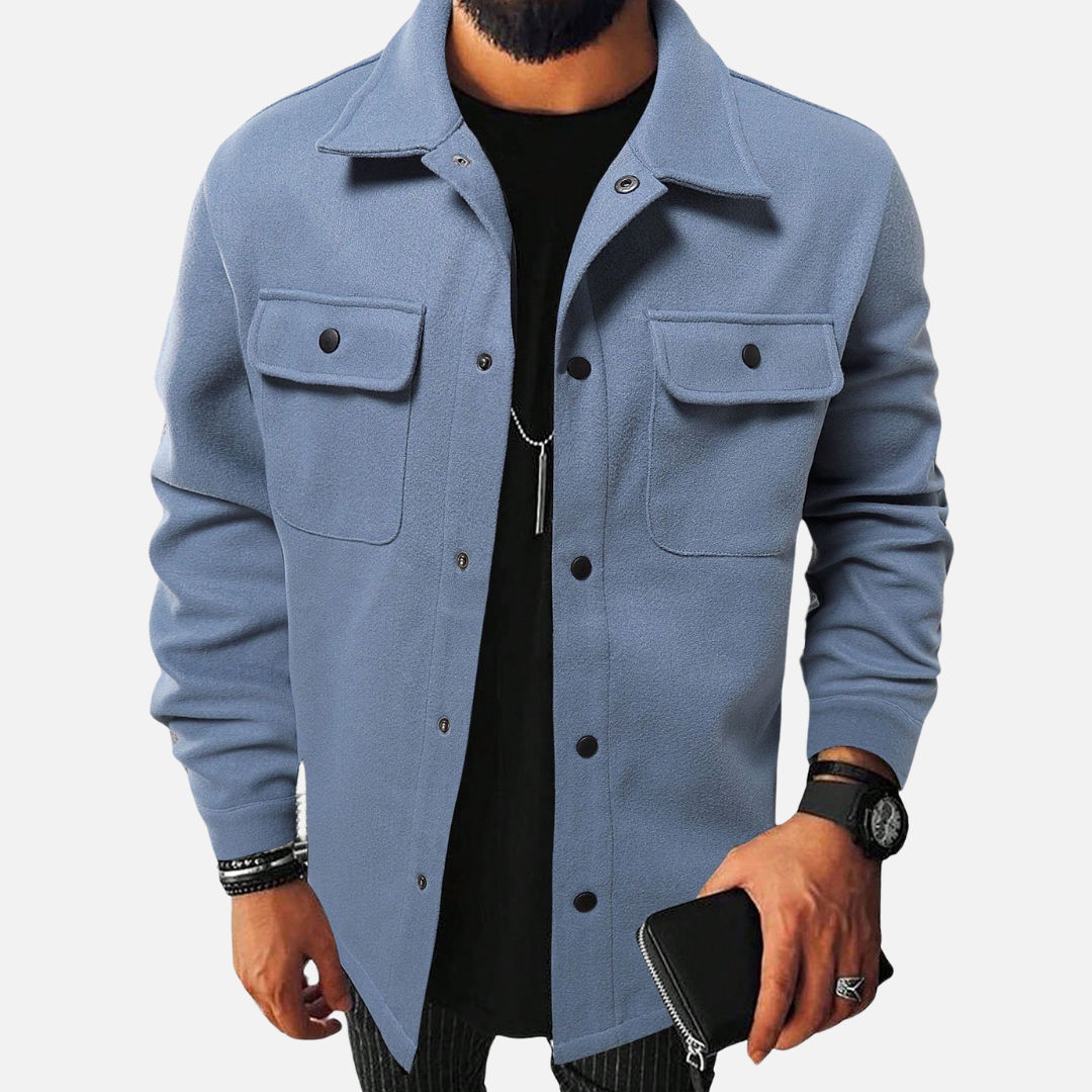 Campera Masculina Abotonada – Estilo Clásico con Toque Contemporáneo