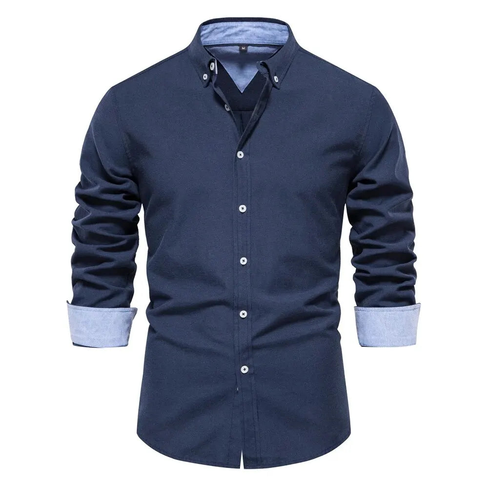 Camisa Social de Hombre Manga Larga Oxford