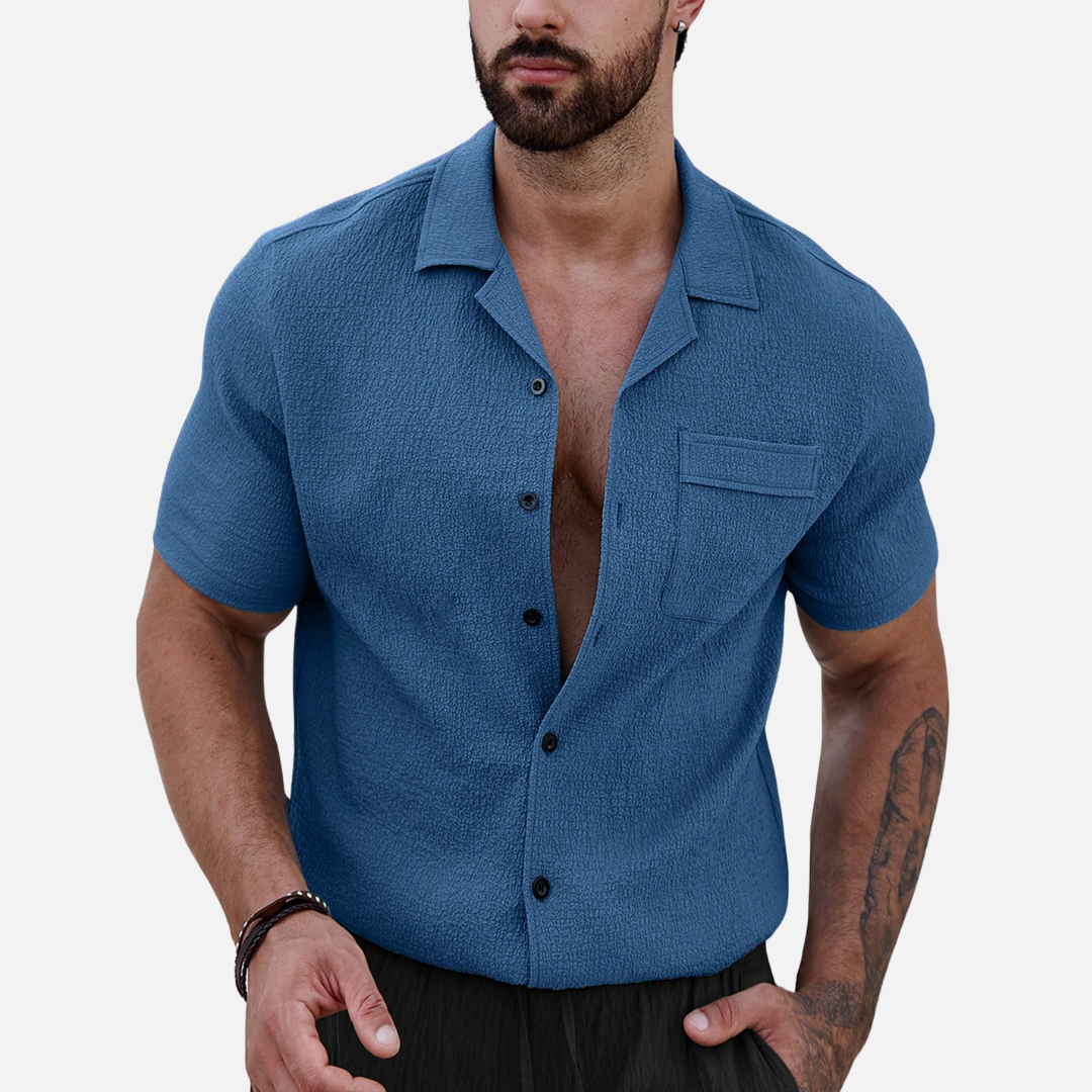 Avero AV64 Men’s Short-Sleeve Shirt with Front Pockets