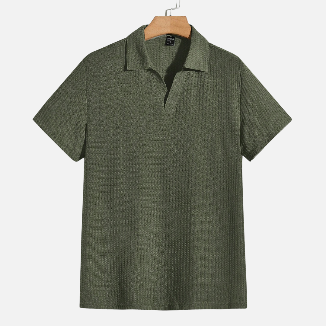 Avero AV23 – Polo Tejido Waffle para Hombre