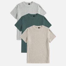 Avero AV16 – Pack x3 Remeras Texturadas para Hombre