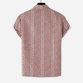 Avero AV32 – Camisa Playera Geométrica de Manga Corta para Hombre