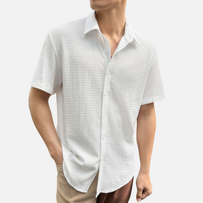 Avero AV80 – Camisa de Manga Corta Relaxed Fit para Hombre