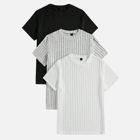 Avero AV16 – Pack x3 Remeras Texturadas para Hombre
