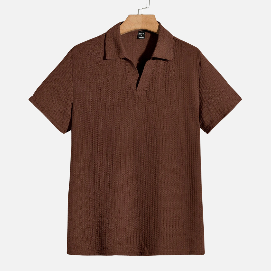 Avero AV23 – Polo Tejido Waffle para Hombre