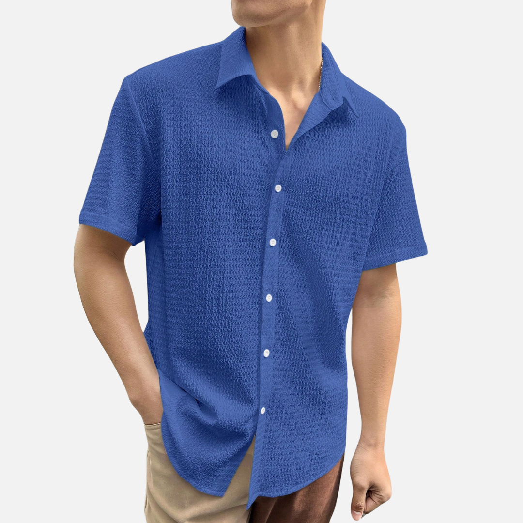 Avero AV80 – Camisa de Manga Corta Relaxed Fit para Hombre