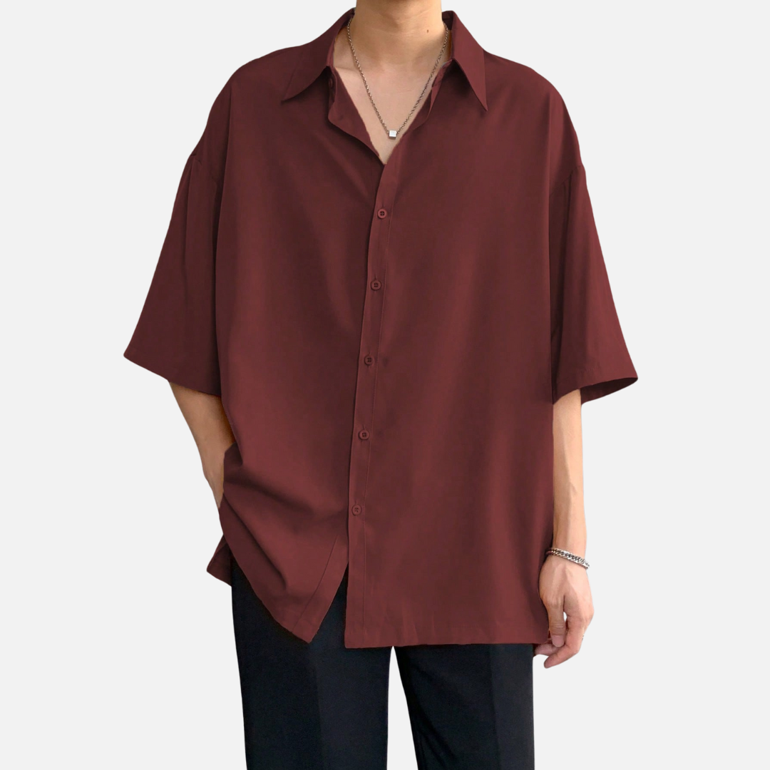 Avero AV66 – Camisa Casual Oversize para Hombre