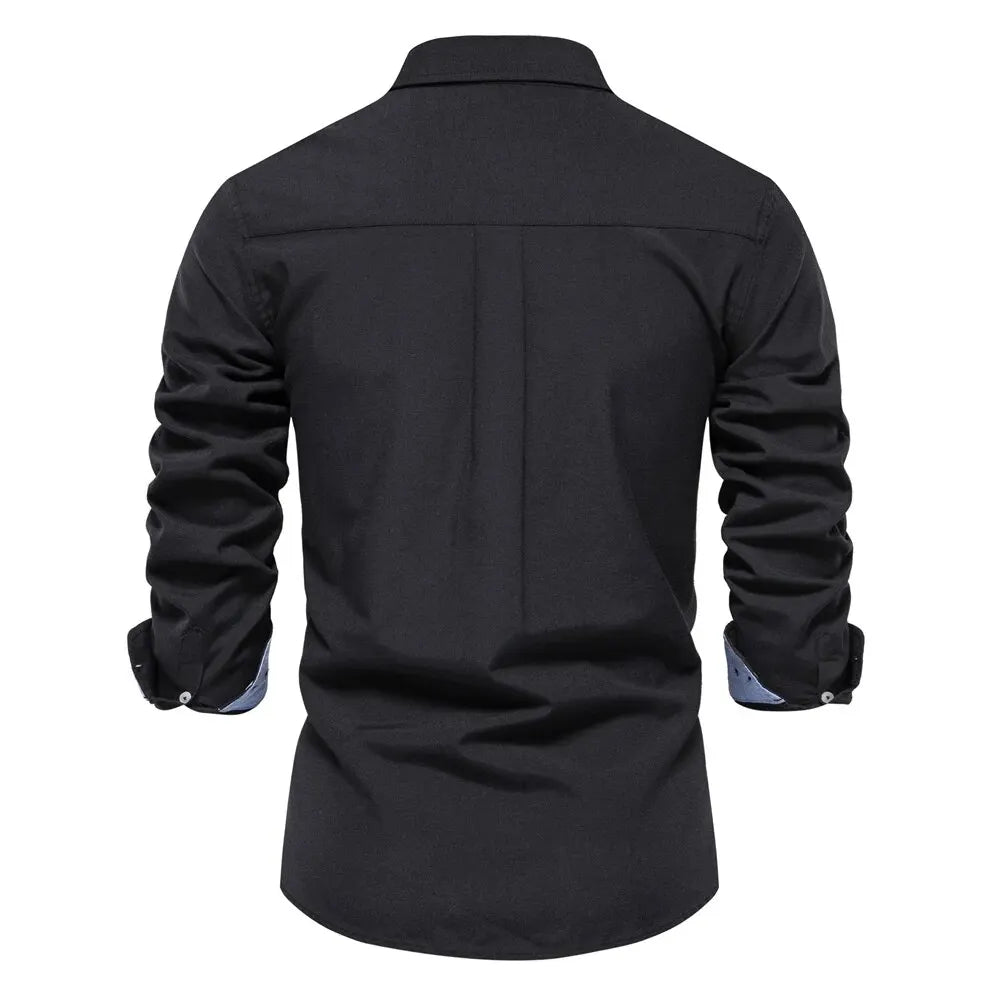 Camisa Social de Hombre Manga Larga Oxford