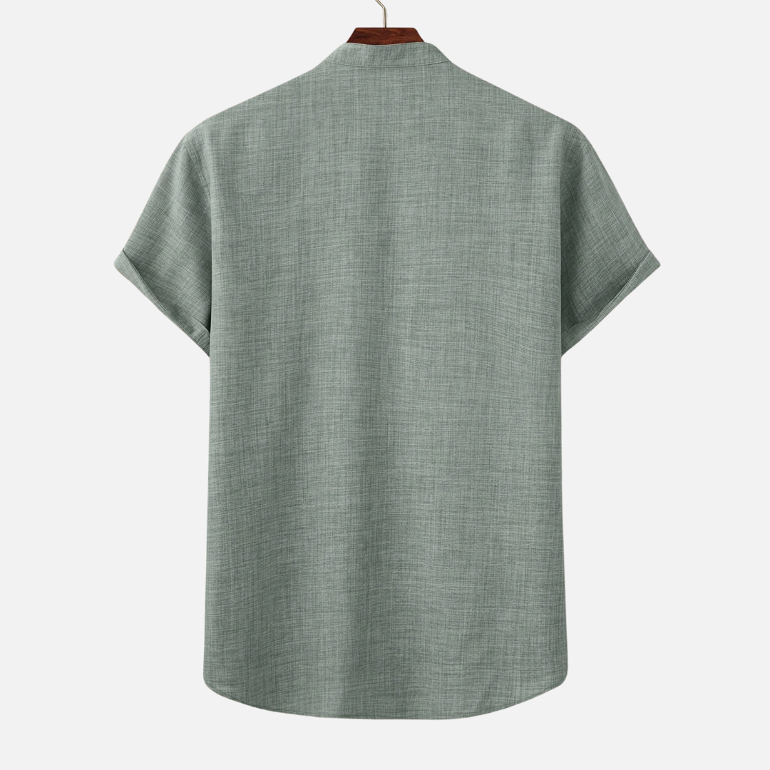 Avero AV13 – Camisa Casual con Escote en V para Hombre