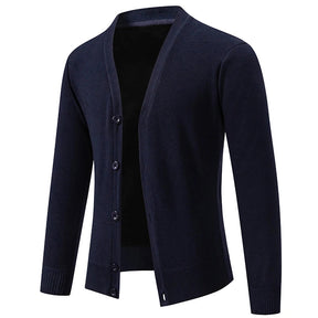 Suéter Masculino Cuello en V Cardigan