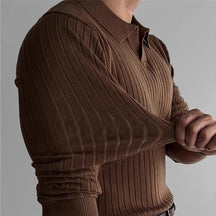 Camiseta Polo de Hombre Lujo con Escote en V
