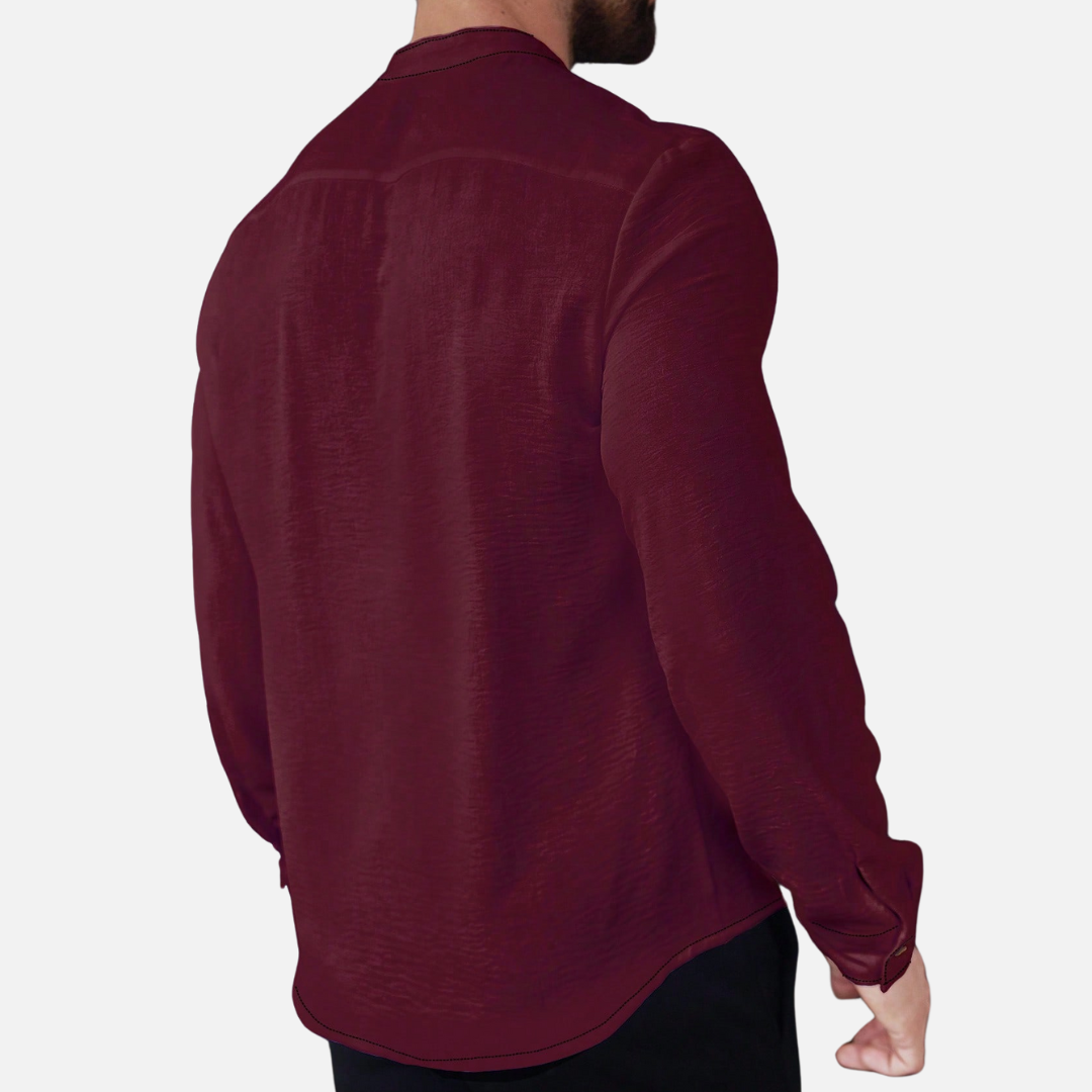 Avero AV155 – Camisa Casual de Manga Larga para Hombre