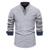 Camisa Social de Hombre Manga Larga Oxford