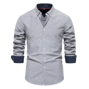 Camisa Social de Hombre Manga Larga Oxford