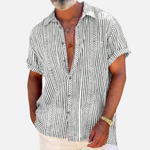 Avero AV32 – Camisa Playera Geométrica de Manga Corta para Hombre