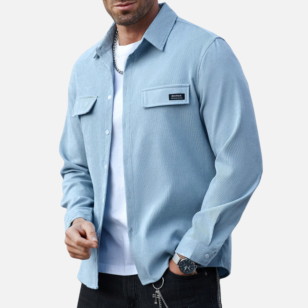 Avero AV85 – Camisa Casual de Manga Larga para Hombre