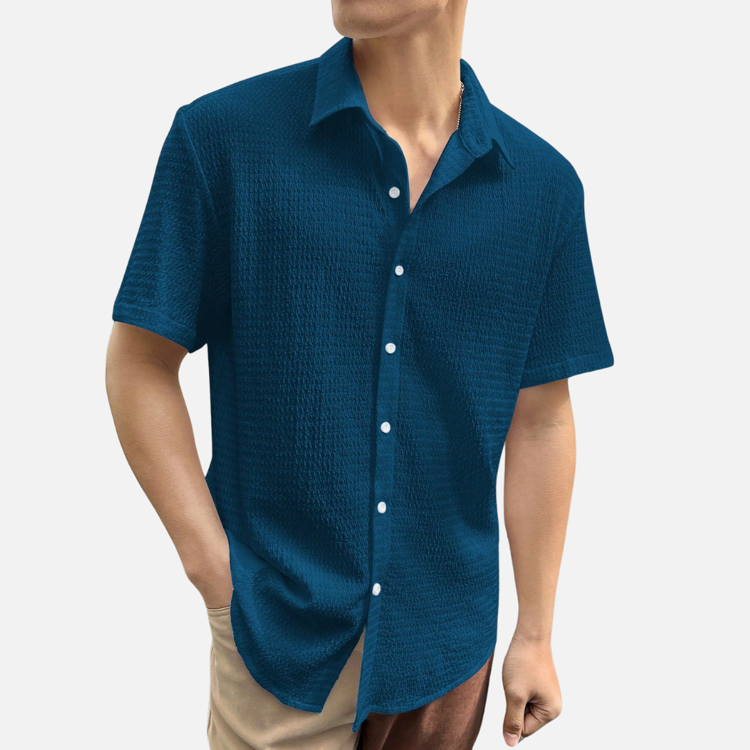 Avero AV80 – Camisa de Manga Corta Relaxed Fit para Hombre