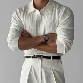 Camiseta Polo de Hombre Lujo con Escote en V
