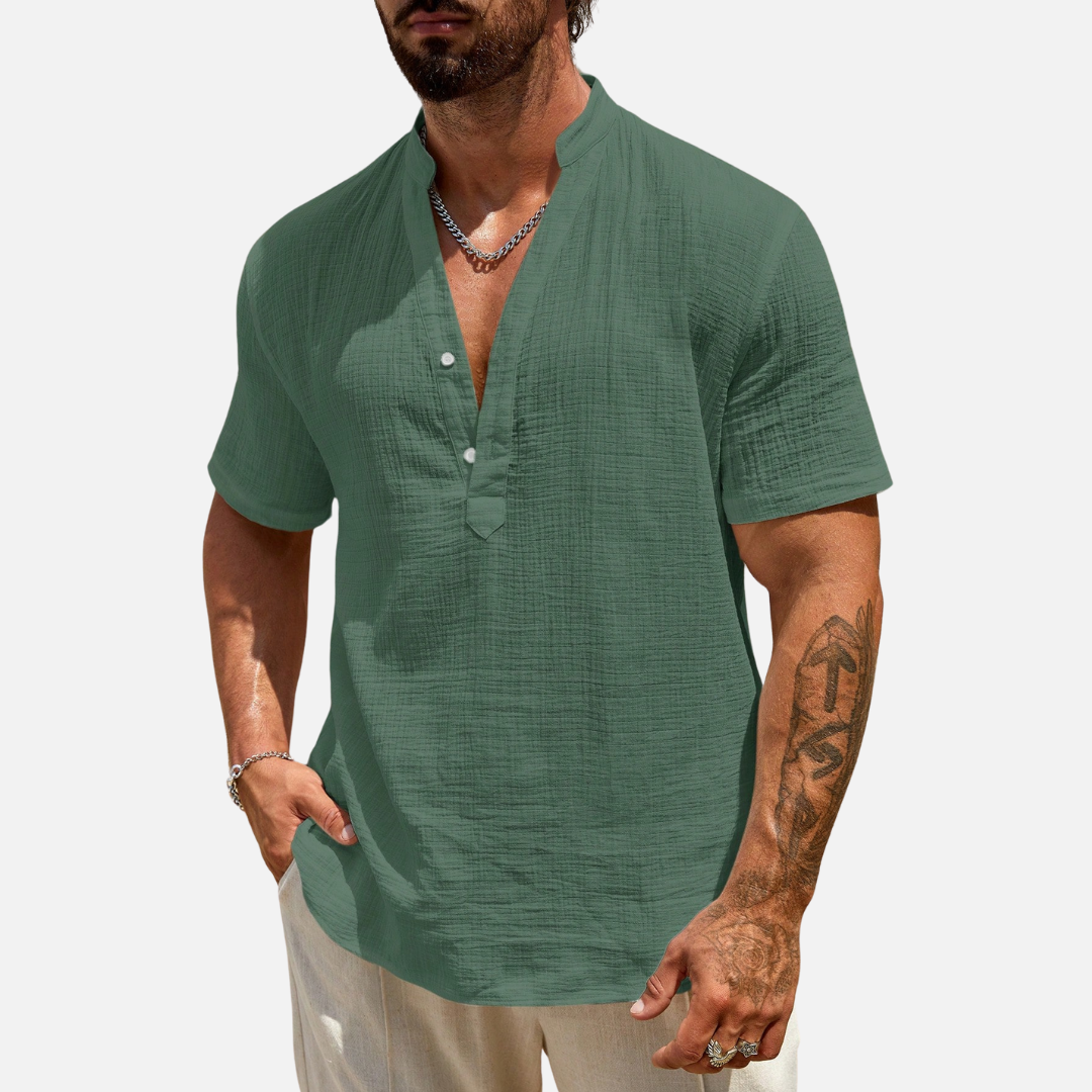 Avero AV88 – Camisa Popover Relaxed Fit para Hombre