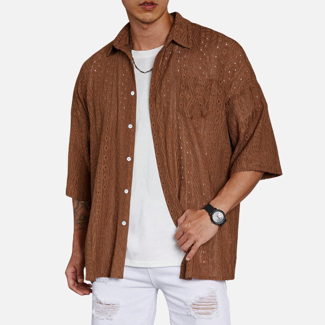 Avero AV19 – Camisa Casual Oversize para Hombre