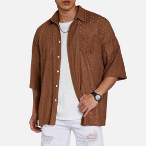 Avero AV19 – Camisa Casual Oversize para Hombre