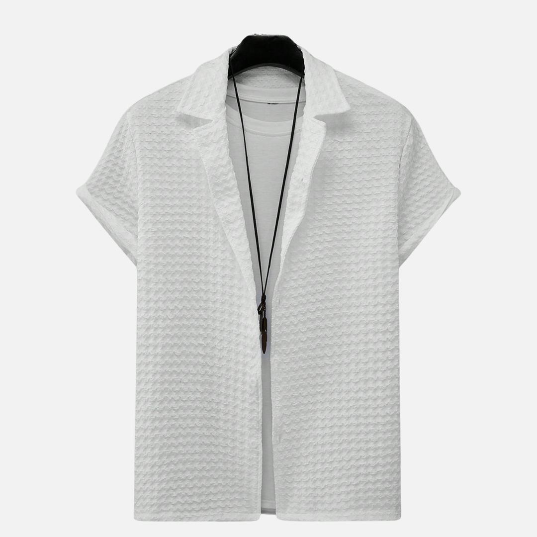 Avero AV63 – Camisa de Manga Corta Abotonada para Hombre
