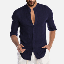 Avero AV36 Men’s Long-Sleeve Grandad Collar Shirt