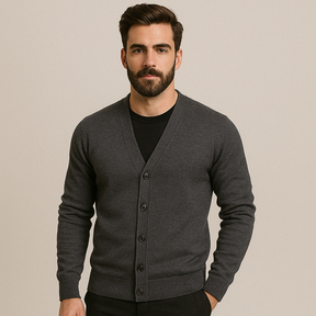 Suéter Masculino Cuello en V Cardigan