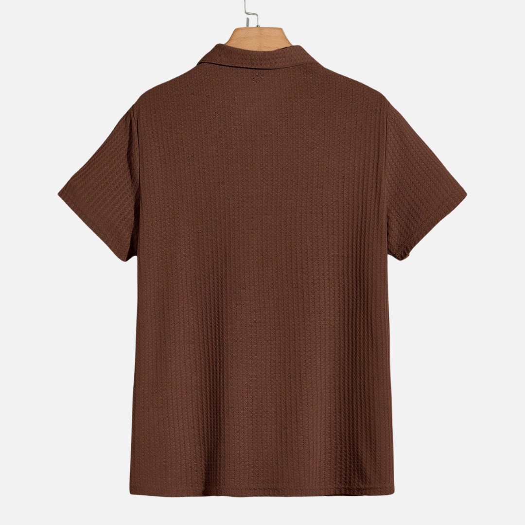 Avero AV23 – Polo Tejido Waffle para Hombre