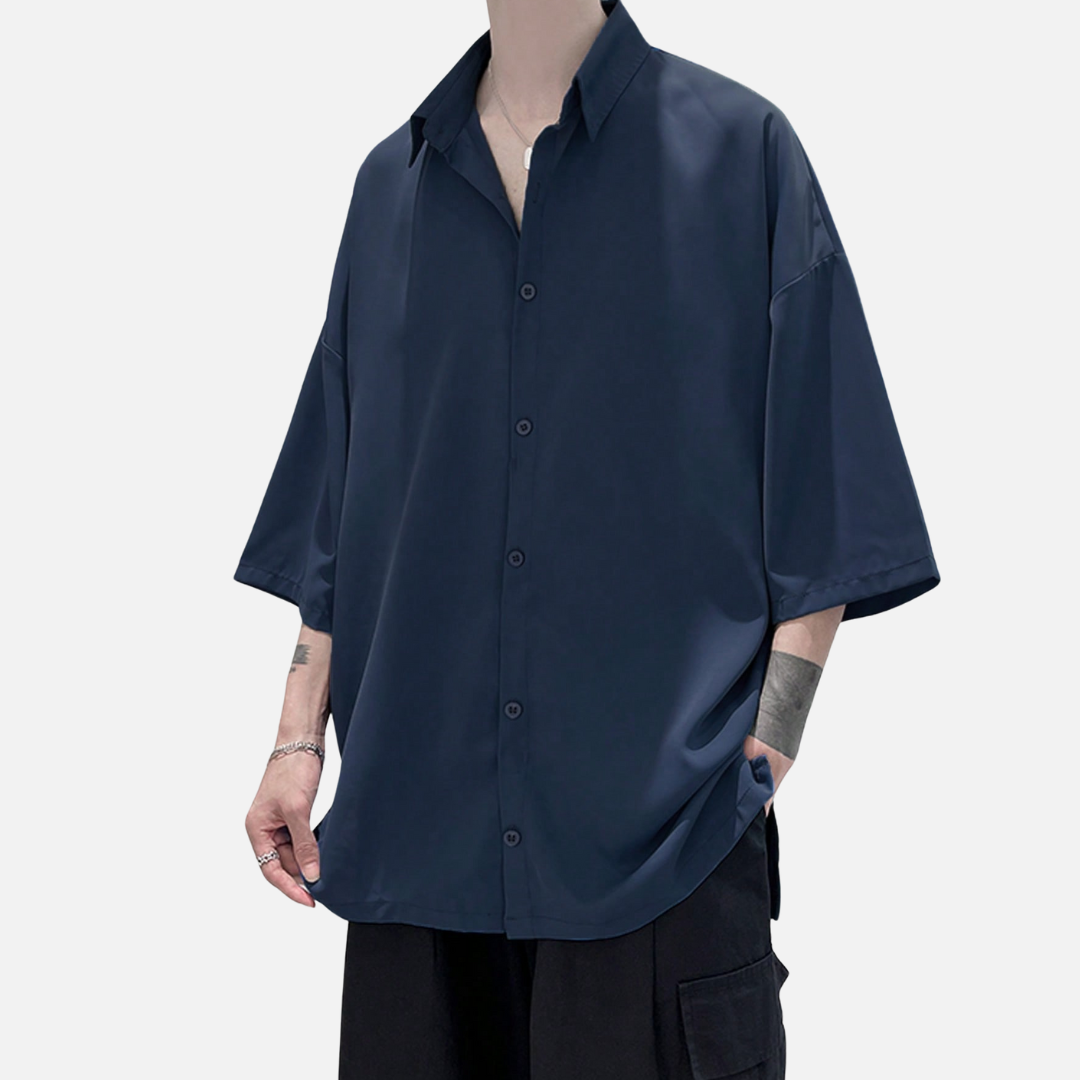 Avero AV66 – Camisa Casual Oversize para Hombre